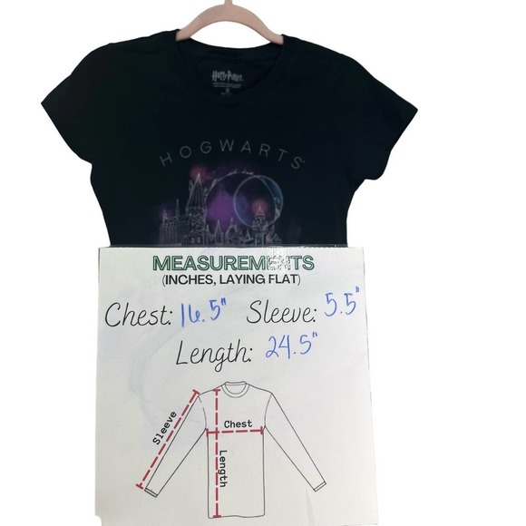 Hogwarts Is My Home Shirt, Harry Potter Black Blouse size Small 100% Cotton‎ - Picture 5 of 5